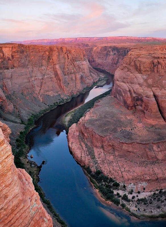 Horseshoe Bend Artwork Poster featuring the photograph River through Horseshoe Bend by Gregory Ballos
