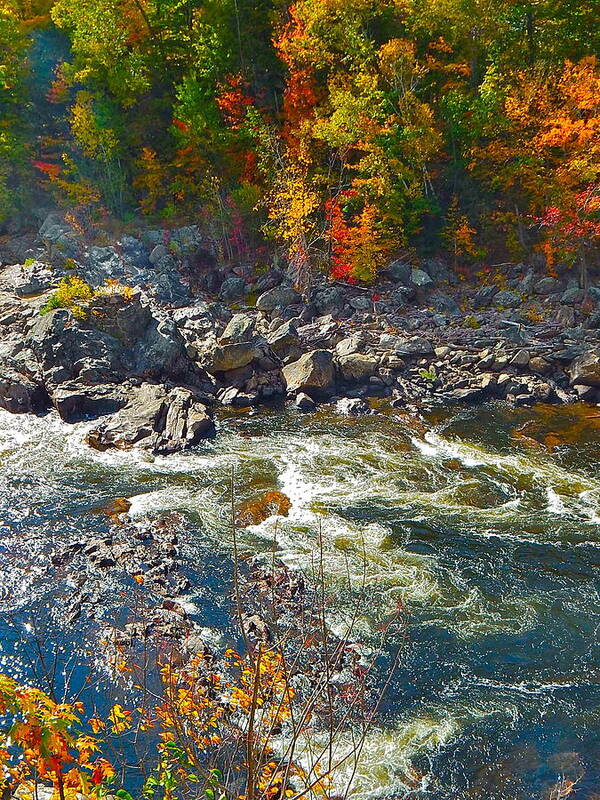 Landscape Poster featuring the photograph Rumford Falls 15 by George Ramos