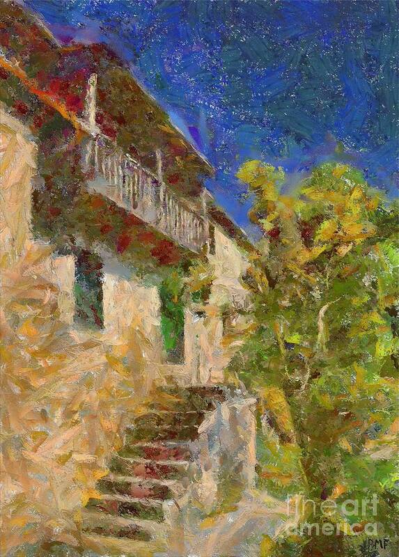 Rustic House Poster featuring the painting Rustic House by Dragica Micki Fortuna