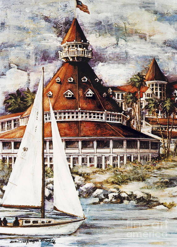 Sailing The Del Poster featuring the painting Sailing The Del by Glenn McNary