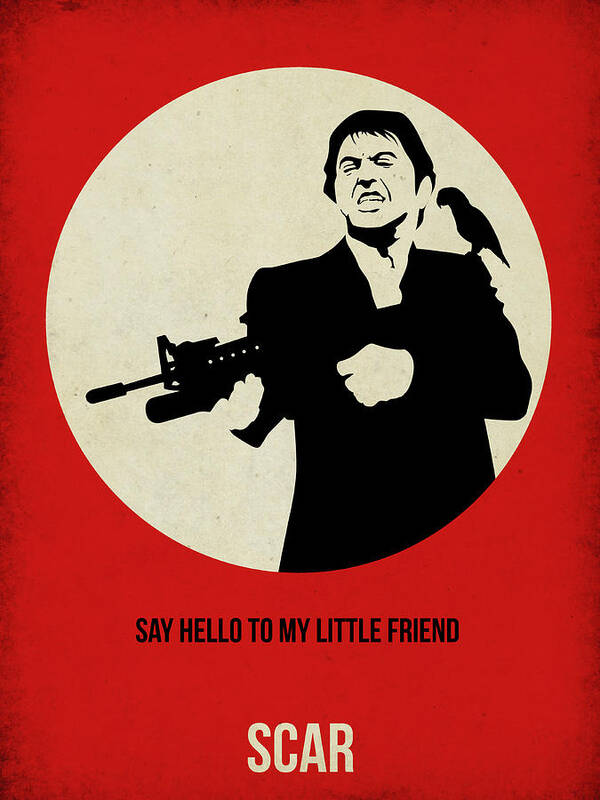  Poster featuring the painting Scarface Poster by Naxart Studio