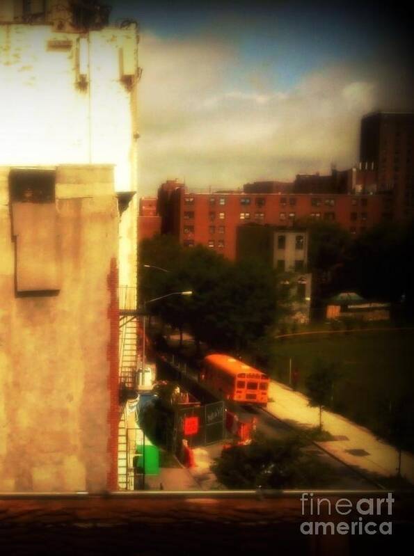 The Bronx Poster featuring the photograph School Bus - New York City Street Scene by Miriam Danar