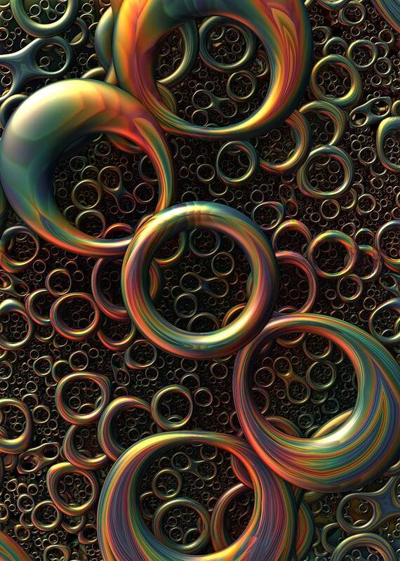 Torus Poster featuring the digital art Shimmer by Lyle Hatch