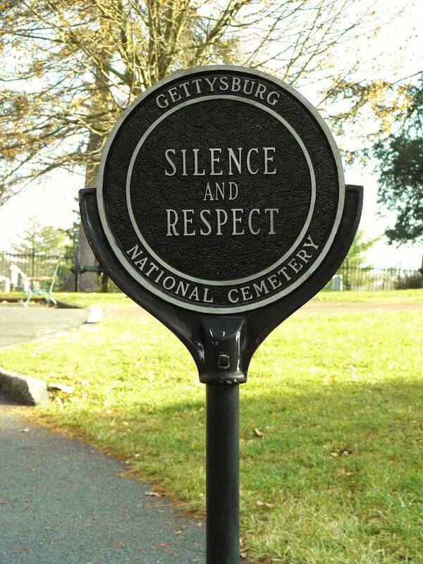Silence And Respect Poster featuring the photograph Silence and Respect Gettysburg PA by John Williams