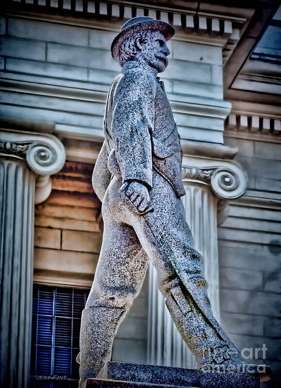 Confederate Poster featuring the photograph Soldier Statue HDR Alabama State Capitol by Lesa Fine