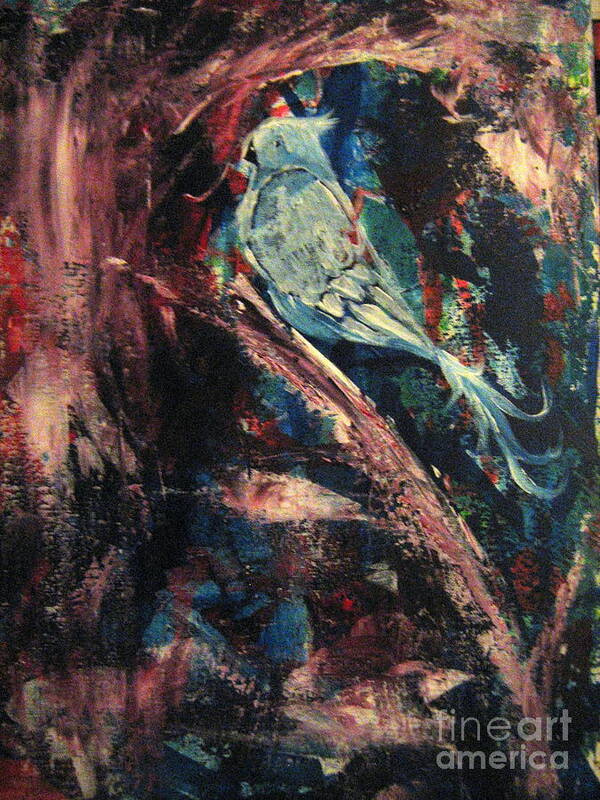 Bird Poster featuring the painting Solitude by Wendy Coulson