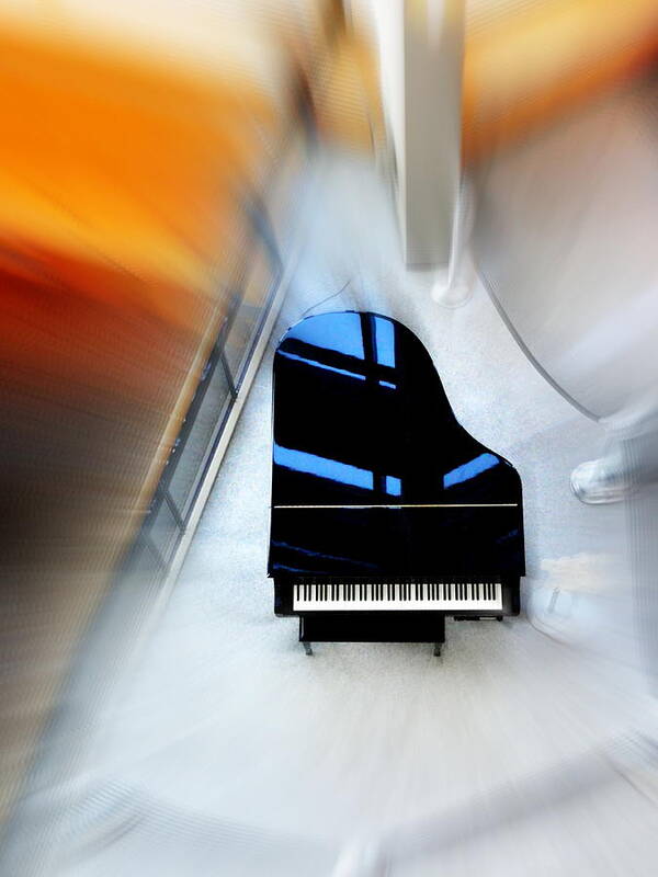 Grand Piano Poster featuring the photograph Sound Waves by Mary Beth Landis