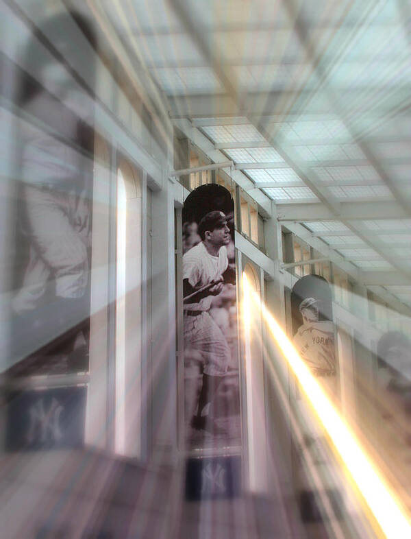 Yankee Stadium Poster featuring the photograph Spotlight On Yogi by Aurelio Zucco