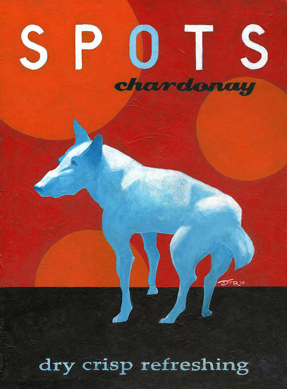 Dog Poster featuring the painting Spots by David Riley