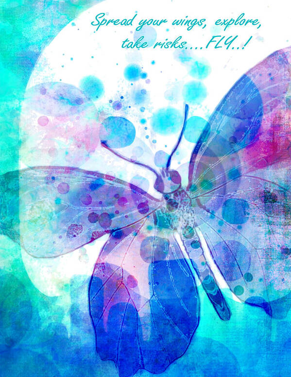 Butterfly Poster featuring the painting Spread Your Wings by Robin Mead