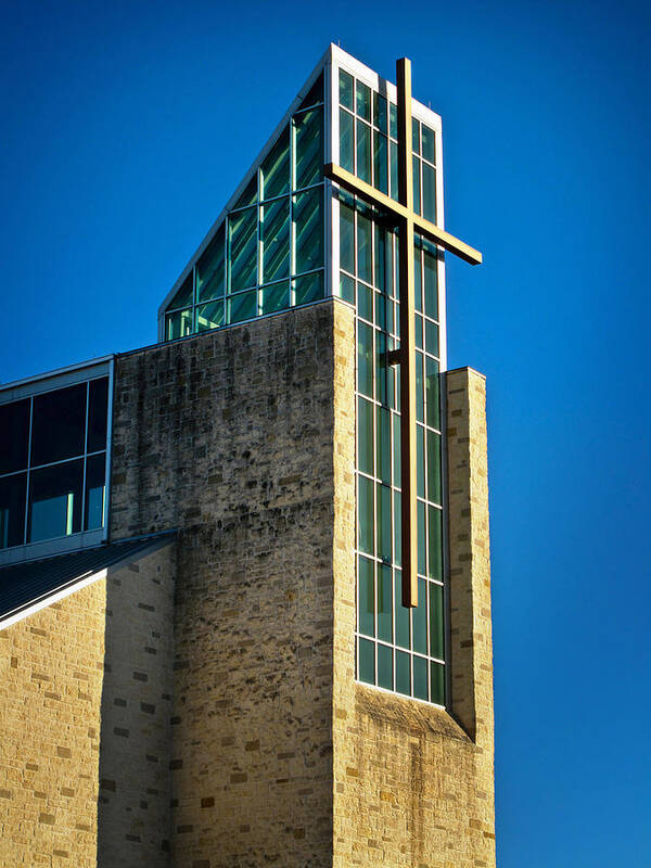 Architecture Poster featuring the photograph St. John Vianney Church by David and Carol Kelly