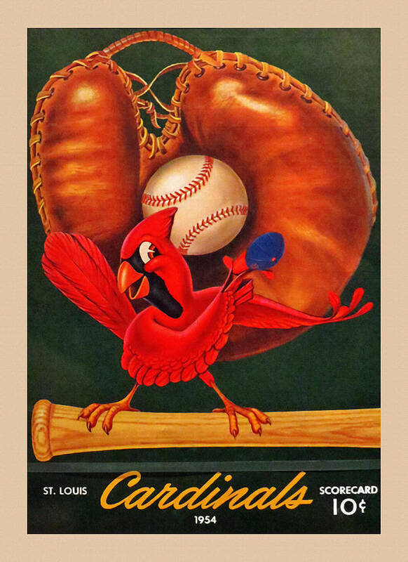 St. Louis Cardinals Vintage 1954 Scorecard Poster by Big 88 Artworks -  Pixels