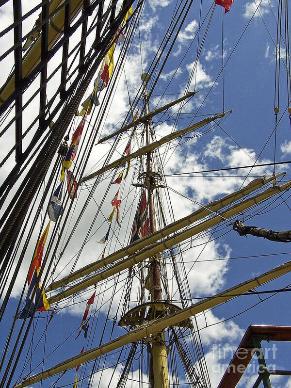 Tall Ships Poster featuring the photograph Tall Ship Mast and Crows Nest 3 by Tom Doud