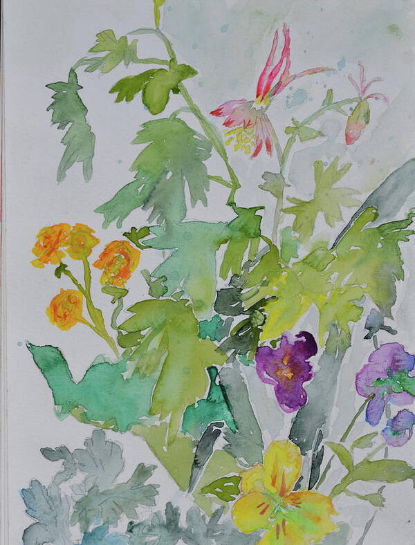 Flowers Poster featuring the painting Taos Spring by Beverley Harper Tinsley