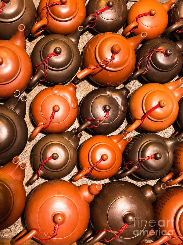China Poster featuring the photograph Tea pots by Didier Marti