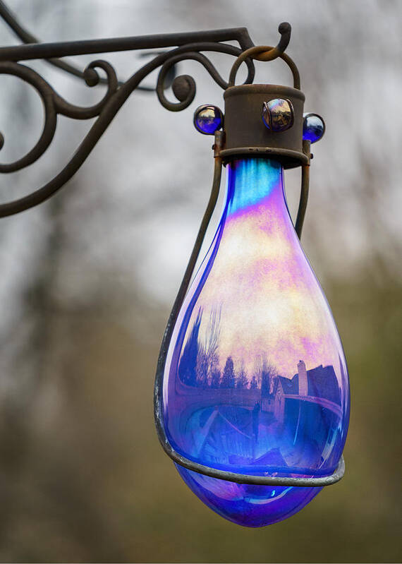 Blue Poster featuring the photograph Tear Drop Yard Ornament by Brett Engle