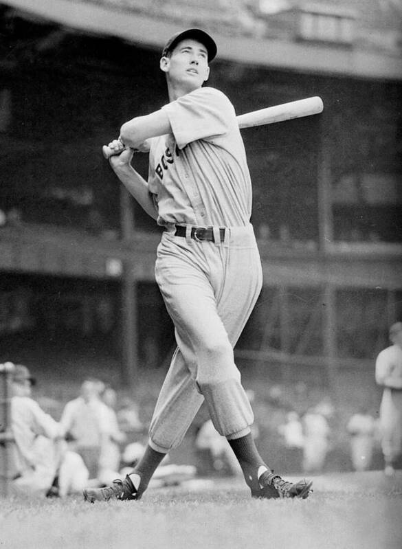 Ted Poster featuring the photograph Ted Williams swing by Gianfranco Weiss