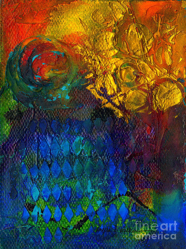 Mixed Media Poster featuring the mixed media Textured JOY by Angela L Walker