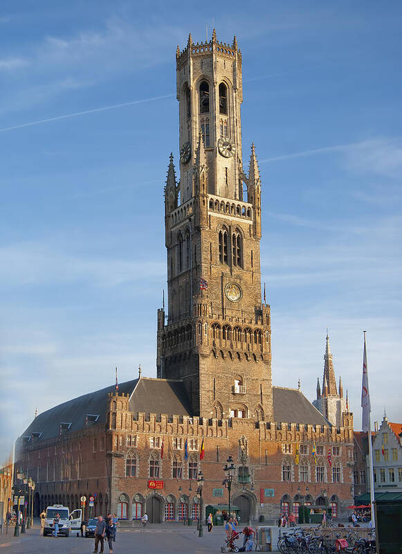 The Belfry Of Bruges Poster featuring the photograph The Belfry of Bruges by Phyllis Taylor