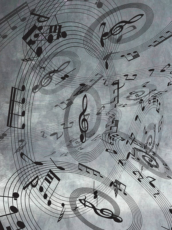 Freedom In Music Poster featuring the mixed media The Freedom Of Music 1 by Angelina Tamez