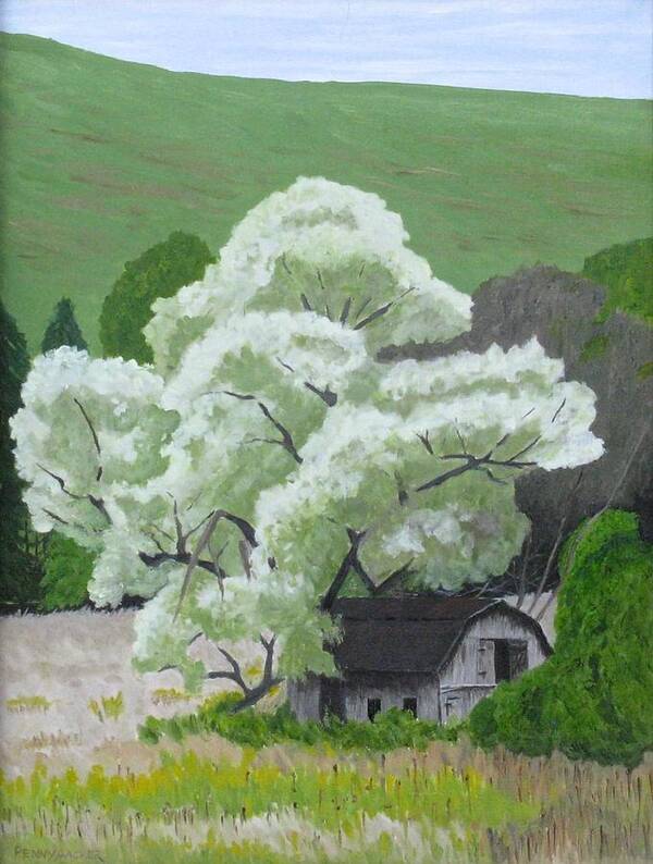 Willow Tree Poster featuring the painting The Guardian by Barb Pennypacker