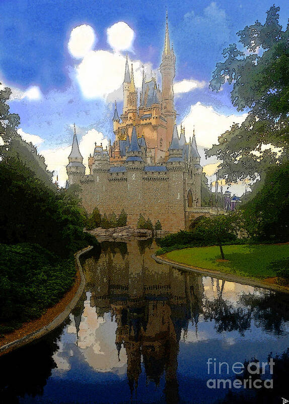 Art Poster featuring the painting The House of Cinderella by David Lee Thompson