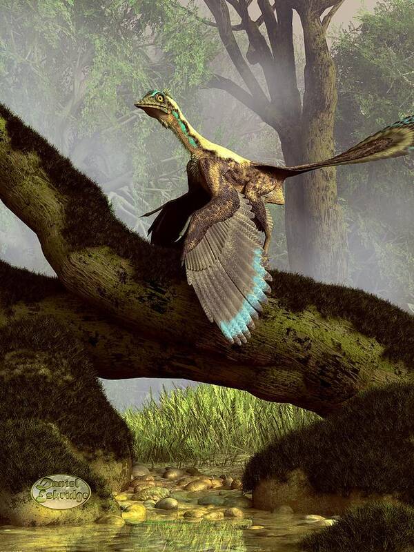 Archaeopteryx Poster featuring the digital art The Last Dinosaur by Daniel Eskridge