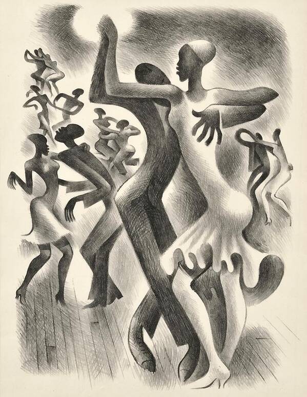  Miguel Covarrubias Poster featuring the digital art The Lindy Hop by Miguel Covarrubias