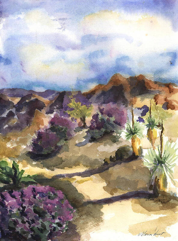 Landscape Poster featuring the painting The Living Desert by Maria Hunt