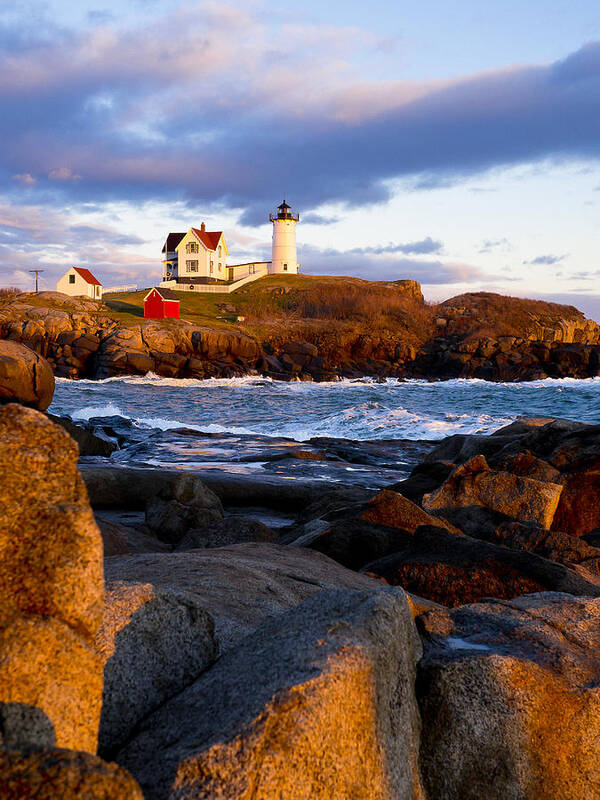 Lighthouse Poster featuring the photograph The Nubble Lighthouse by Steven Ralser
