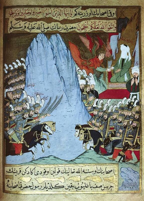 Colour Poster featuring the photograph The Quran Is Revealed To Muhammad by Everett