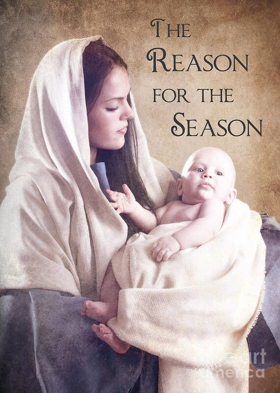 Mary Poster featuring the photograph The Reason for the Season by Cindy Singleton