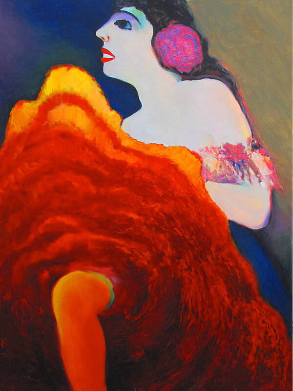 Can Can Poster featuring the painting The Red Dancer by Charles Wallis