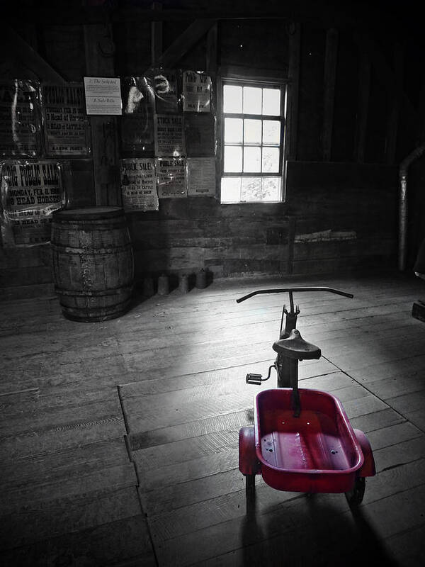 Bear's Mill Poster featuring the photograph The Red Wagon by Natasha Marco