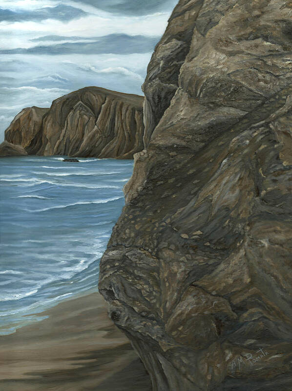 Rock Poster featuring the painting The Rock by Angeles M Pomata
