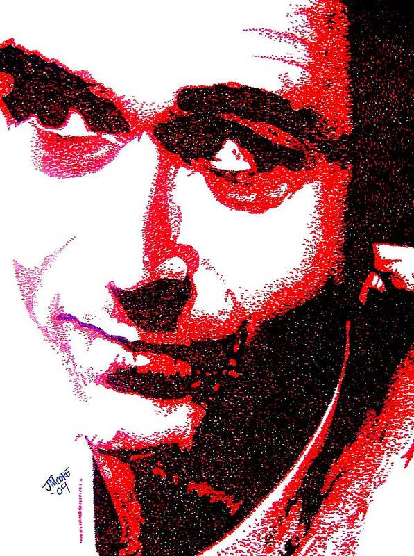 Ted Bundy Serial Killer True Crime Evil Murder Poster featuring the drawing Theodore by Jeremy Moore