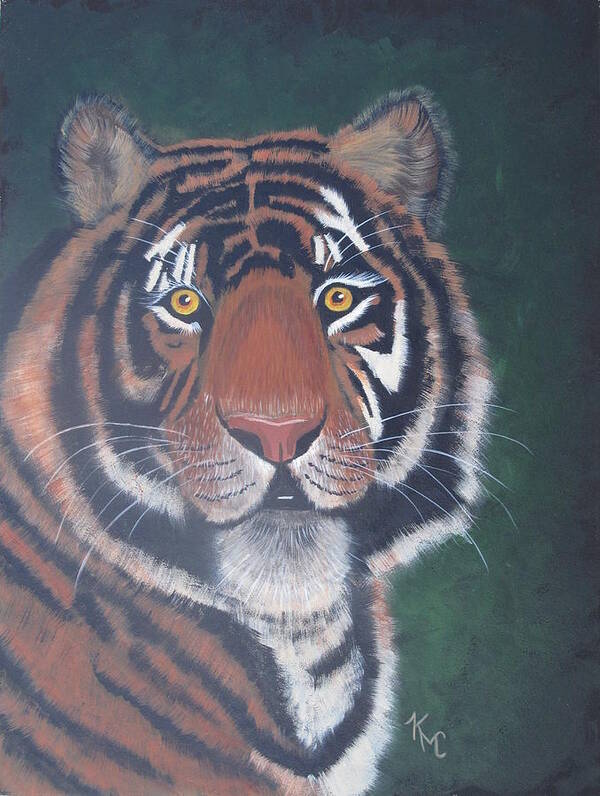 Pets Poster featuring the painting Tiger by Kathie Camara