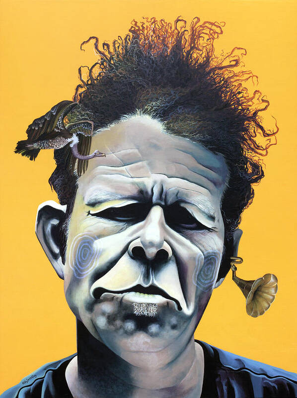 Kellyjadeart Poster featuring the painting Tom Waits - He's Big In Japan by Kelly King
