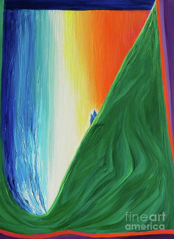 Waterfall Poster featuring the painting Travelers Rainbow Waterfall by jrr by First Star Art