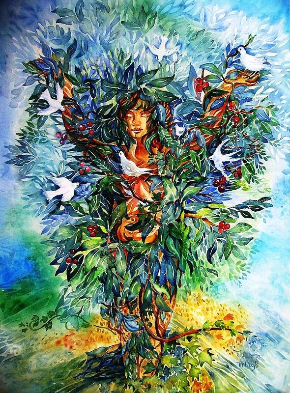 Tree Poster featuring the painting Tree of Life by Trudi Doyle