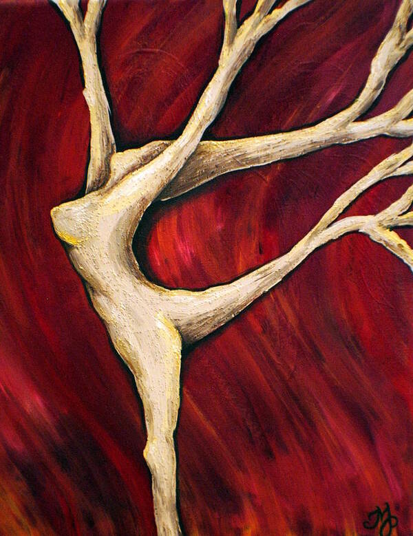 Tree Poster featuring the painting Tree Spirit by Meganne Peck