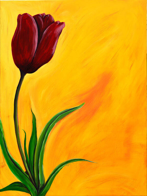 Tulip Poster featuring the painting Tulip by Meganne Peck