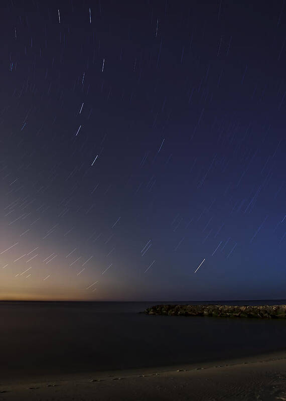 Star Trails Poster featuring the photograph Under The Stars by Susan Candelario