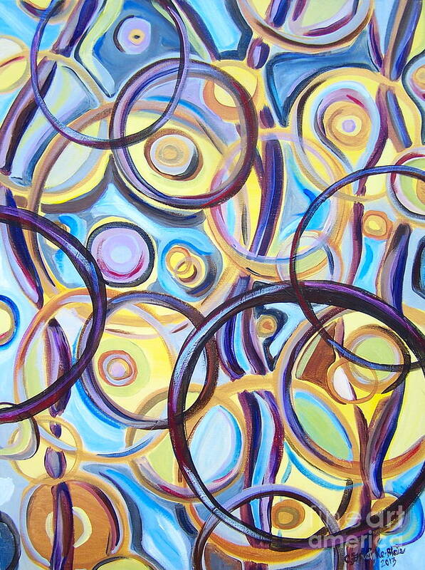 Circles Poster featuring the painting Unity by Catherine Gruetzke-Blais