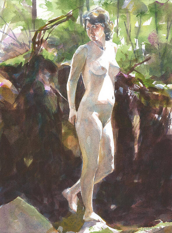 Nude Poster featuring the painting Uprooted 2 by Jeff Mathison