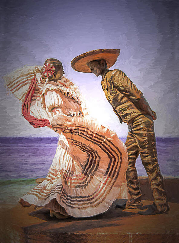 Beach Poster featuring the photograph Vallarta Dancers by Maria Coulson