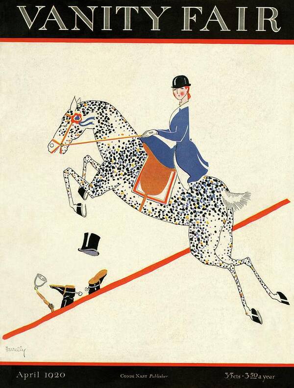 Illustration Poster featuring the photograph Vanity Fair Cover Featuring A Woman On A Horse by Aline Farrelly