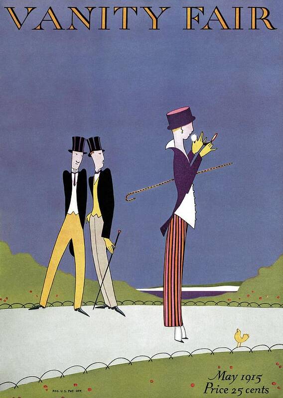 Animal Poster featuring the photograph Vanity Fair Cover Featuring Two Men Wearing Top by A. H. Fish & Arthur H. Finley
