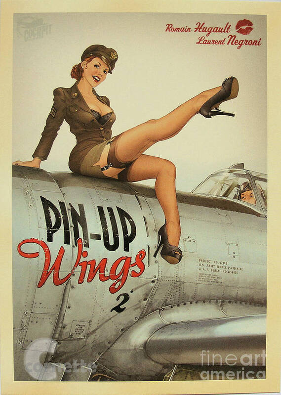 Vintage Poster featuring the photograph Vintage 1940's Pin Up Girl by Action