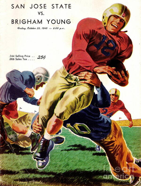 Vintage Poster featuring the photograph Vintage American Football Poster by Vintage Collectables
